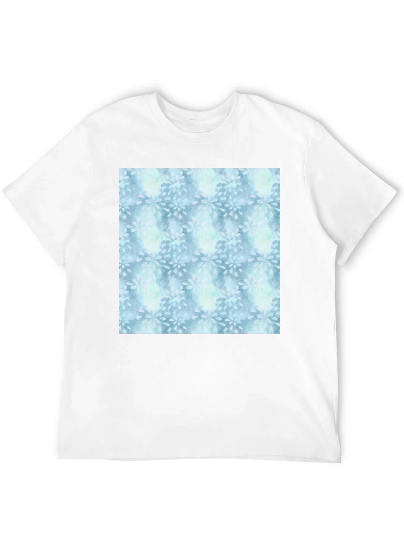 Blue Floral Pattern Tee