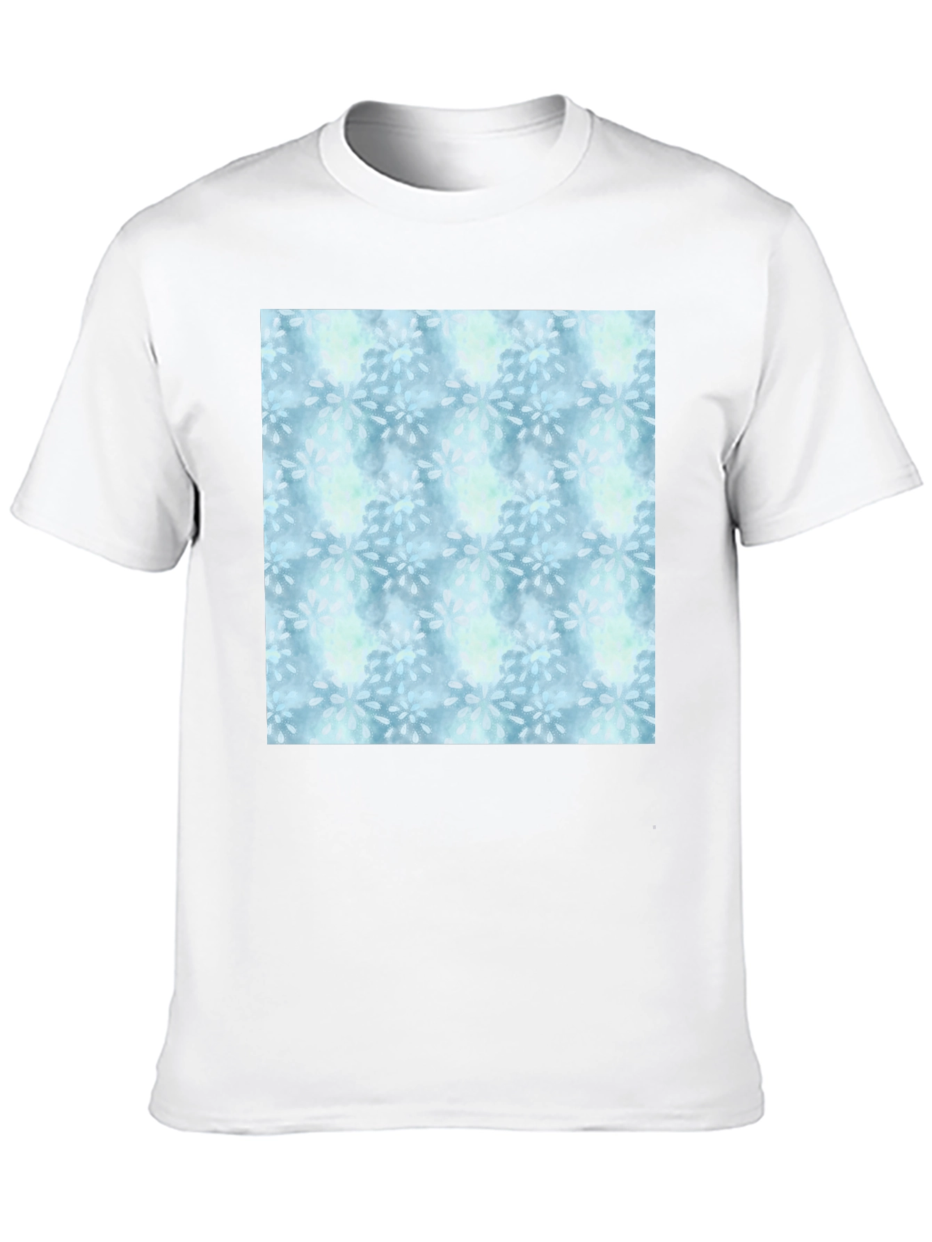 Blue Floral Pattern Tee