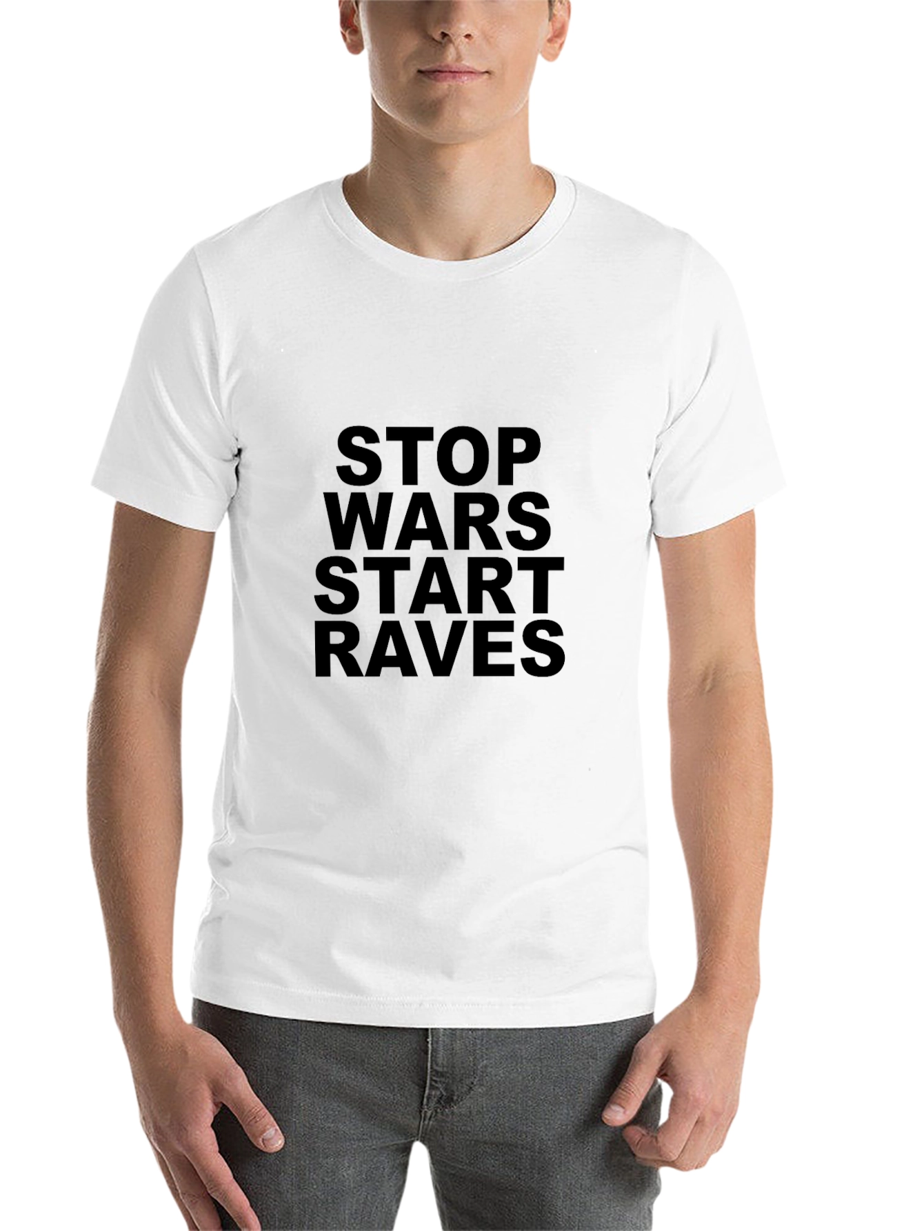 Stop Wars Start Raves Black T-Shirt