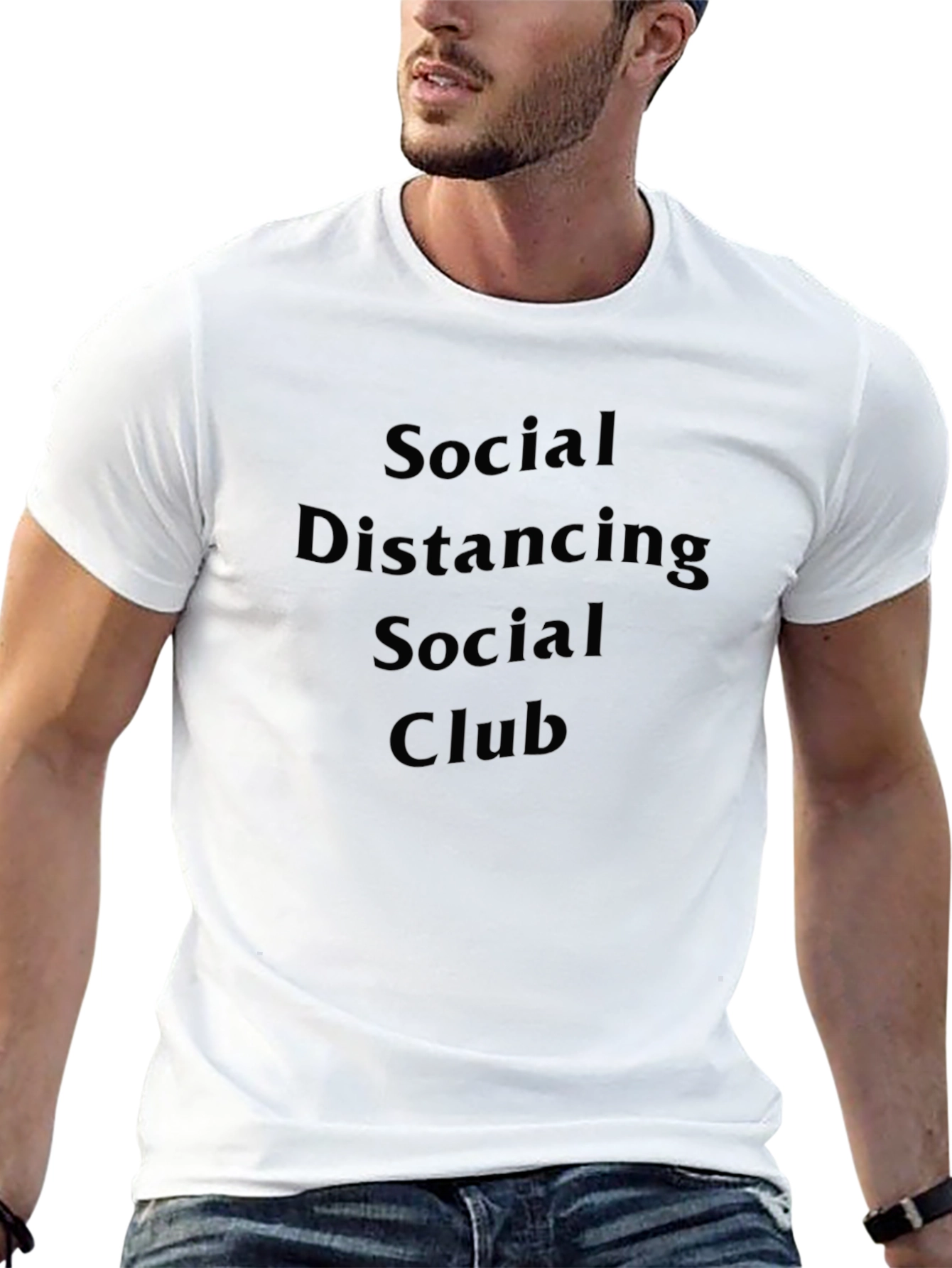 Social Distancing Club Black T-Shirt