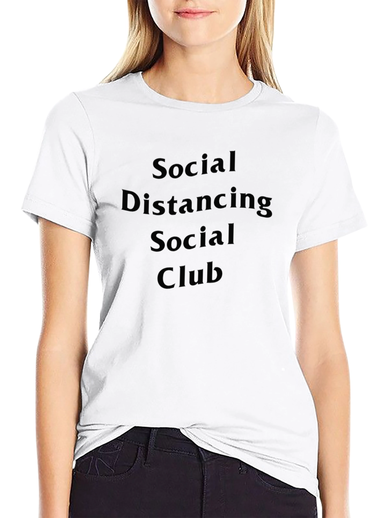 Social Distancing Club Black T-Shirt