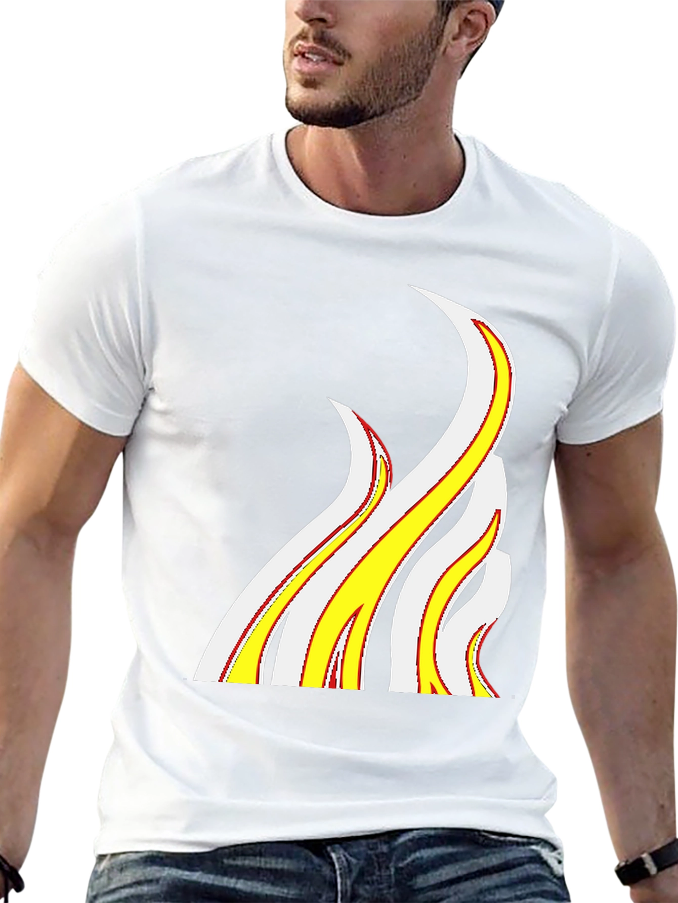 Flame Graphic Black T-Shirt - Bold Style
