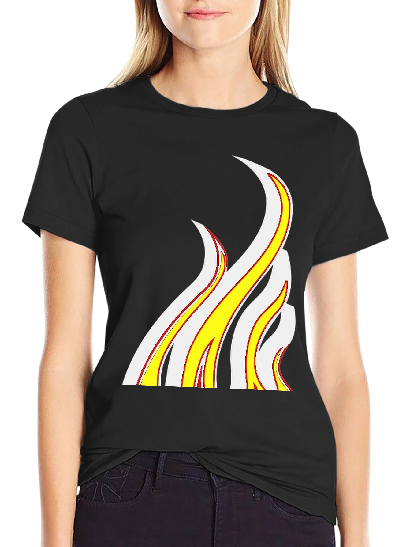 Flame Graphic Black T-Shirt - Bold Style