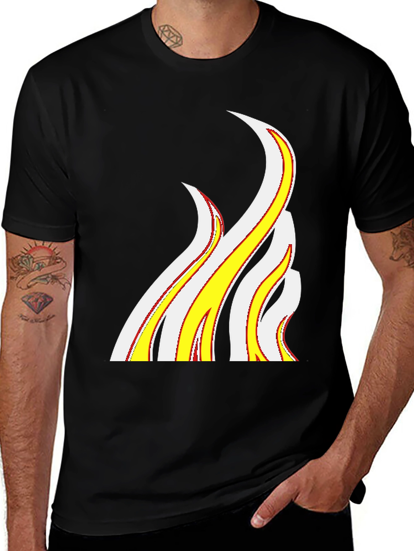 Flame Graphic Black T-Shirt - Bold Style