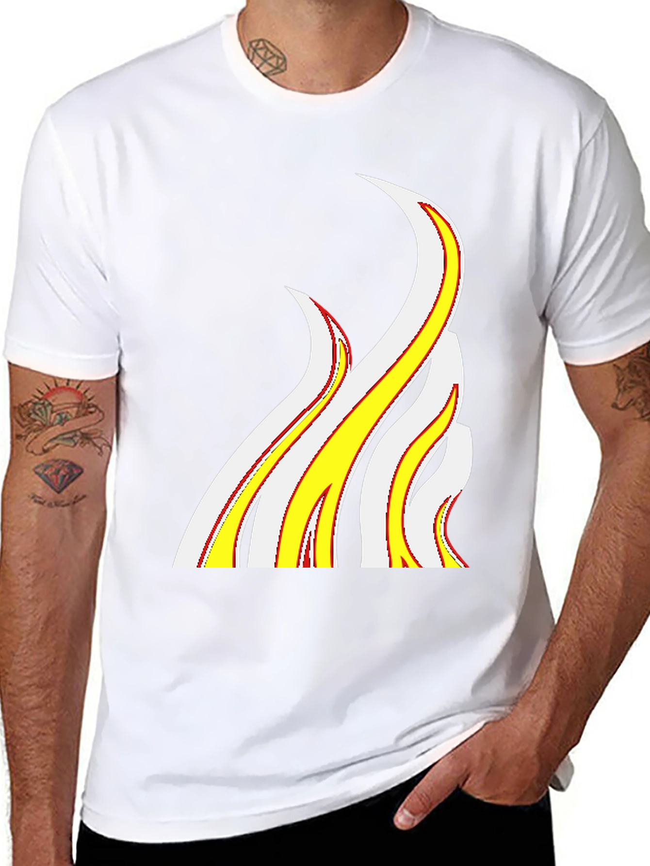 Flame Graphic Black T-Shirt - Bold Style