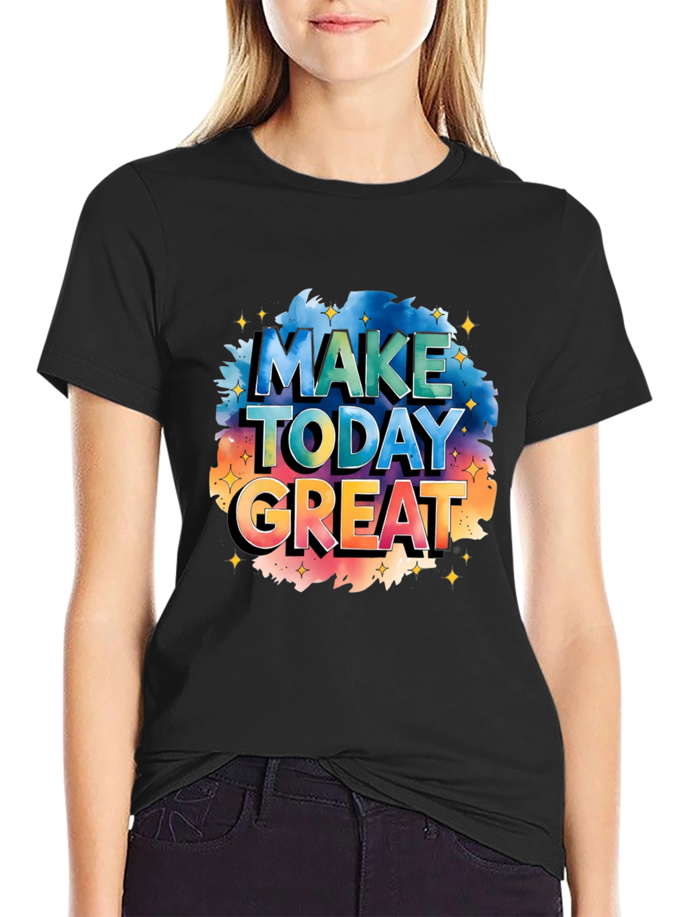 Make Today Great Graphic Tee - Stylish Black T-Shirt