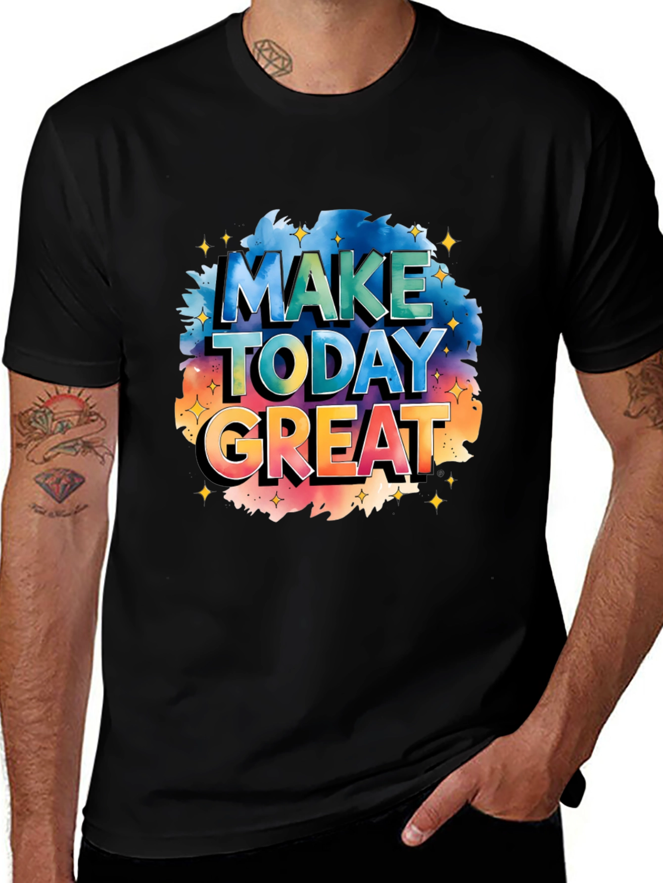 Make Today Great Graphic Tee - Stylish Black T-Shirt