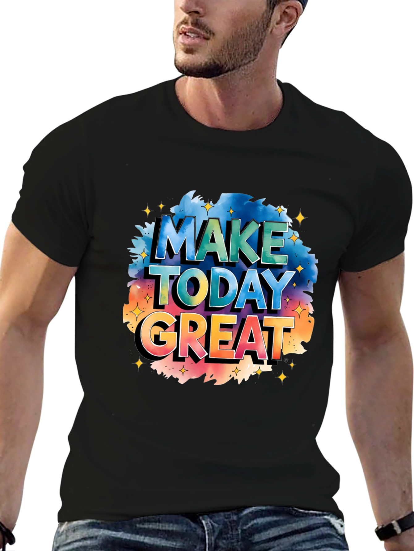 Make Today Great Graphic Tee - Stylish Black T-Shirt