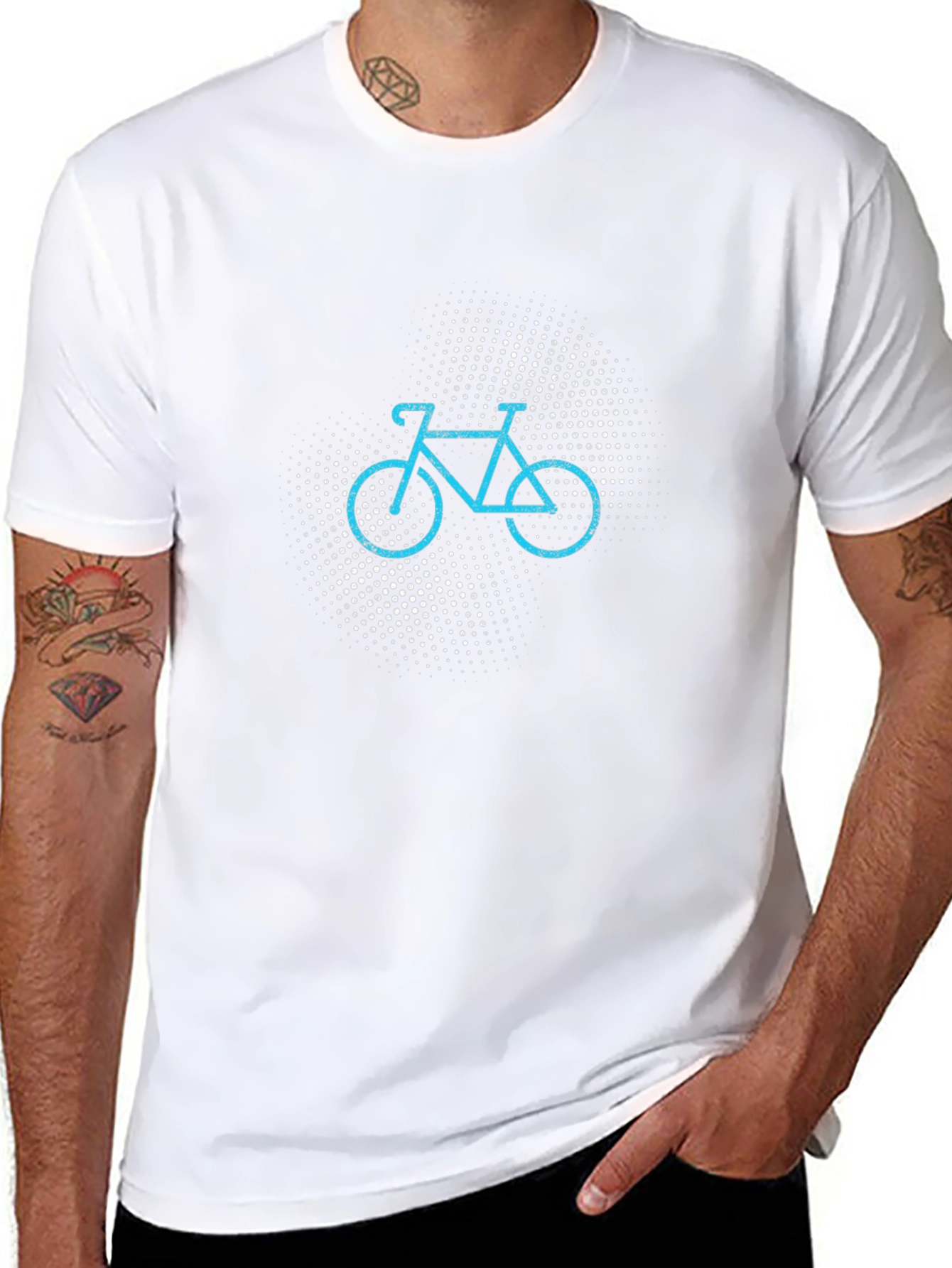 Cool Bicycle Graphic Tee - Mens Black T-Shirt