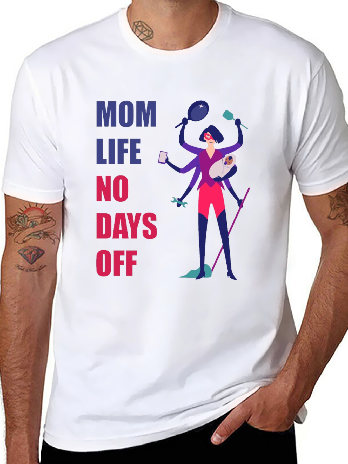 Mom Life No Days Off Graphic T-Shirt