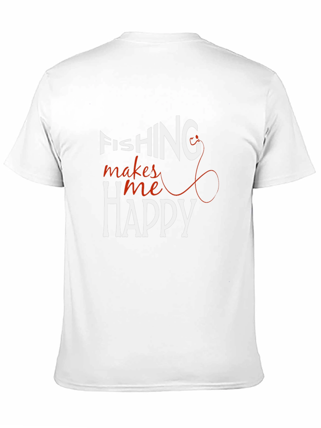 Fishing Makes Me Happy T-Shirt - Black