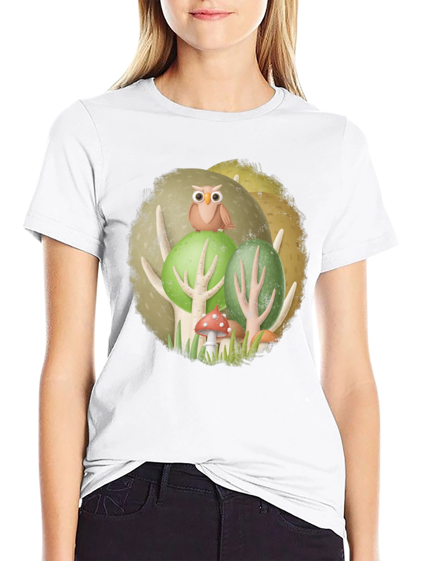 Owl in Woods Graphic Tee