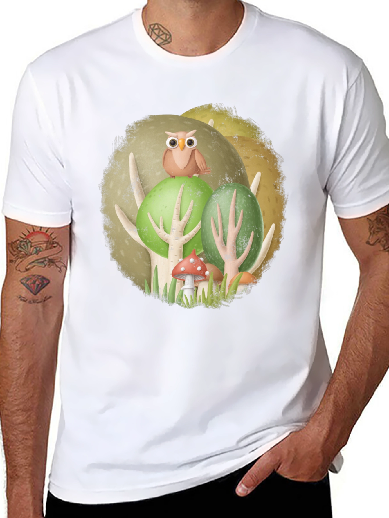 Owl in Woods Graphic Tee