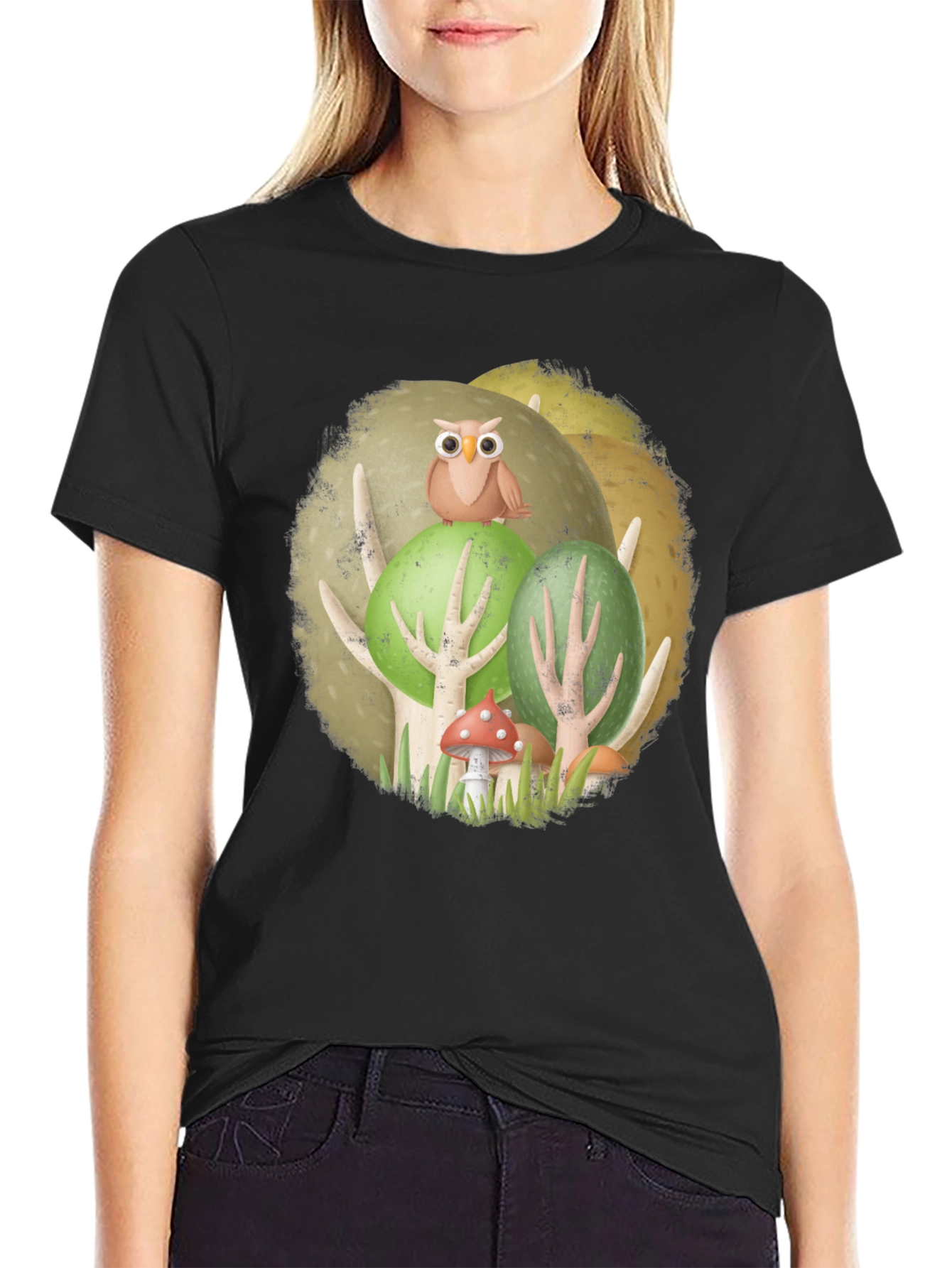 Owl in Woods Graphic Tee