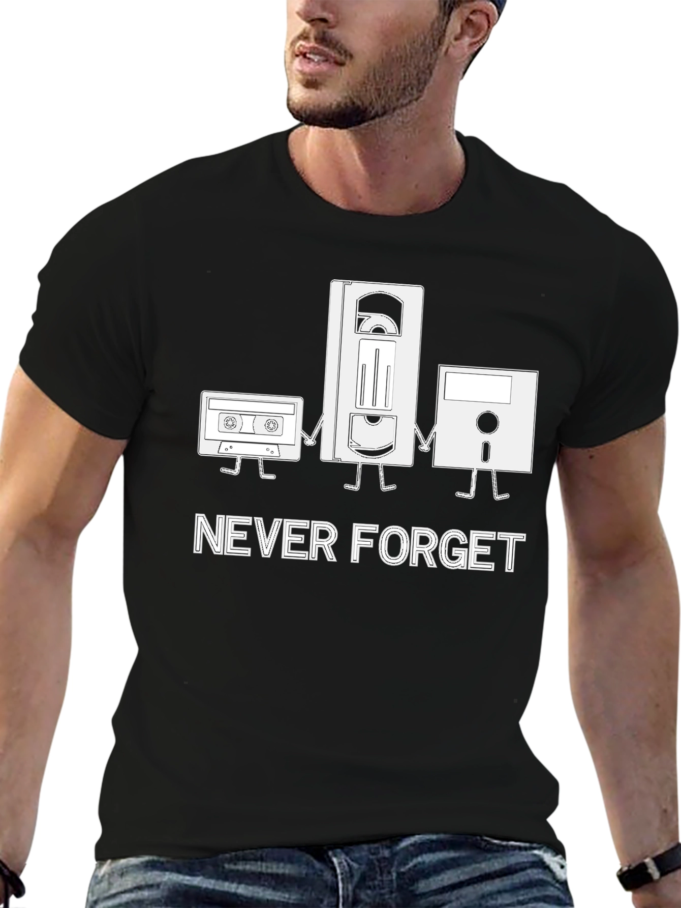 Never Forget Retro Media T-Shirt