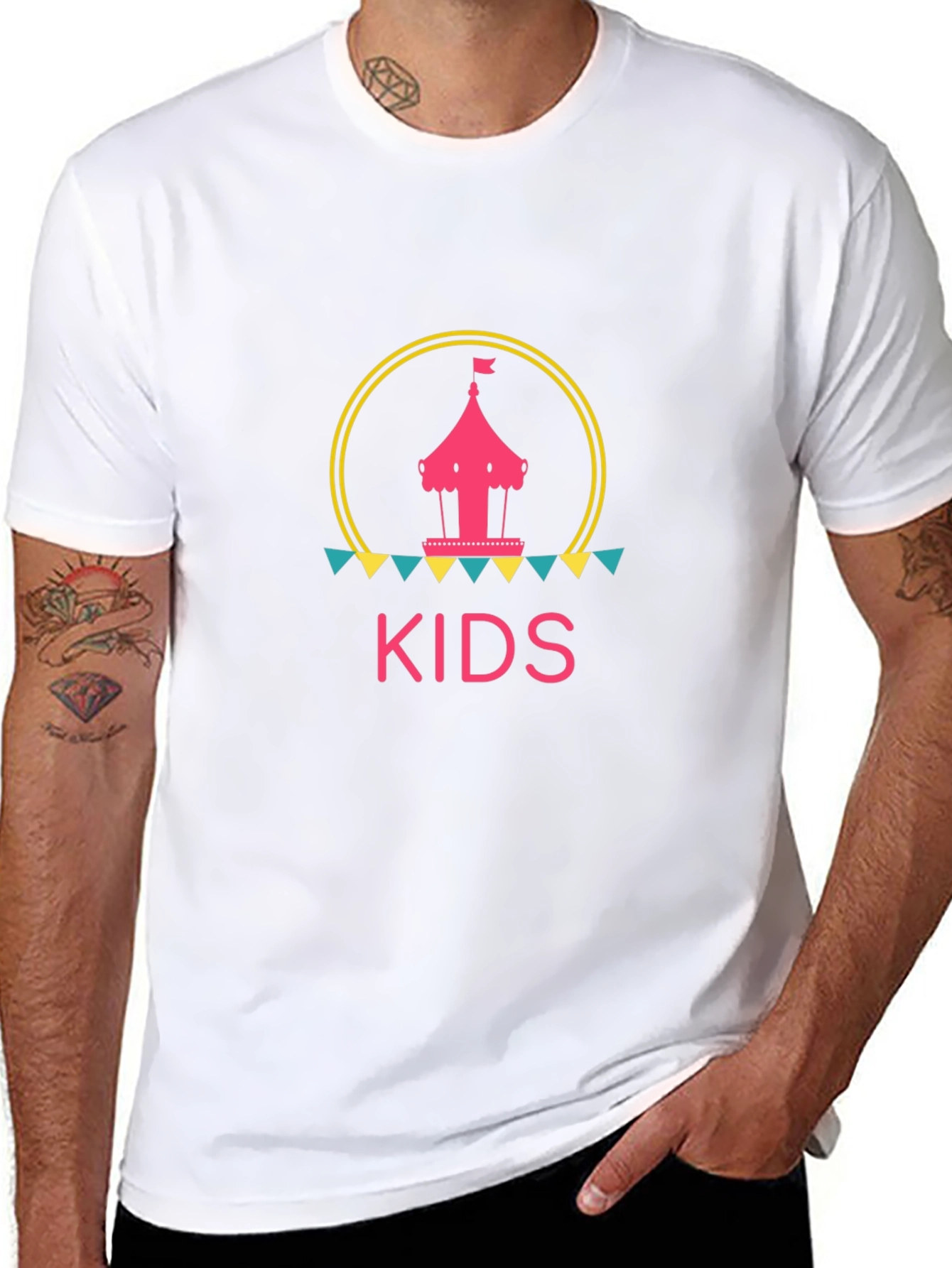 Kids Carousel Graphic Tee - Black