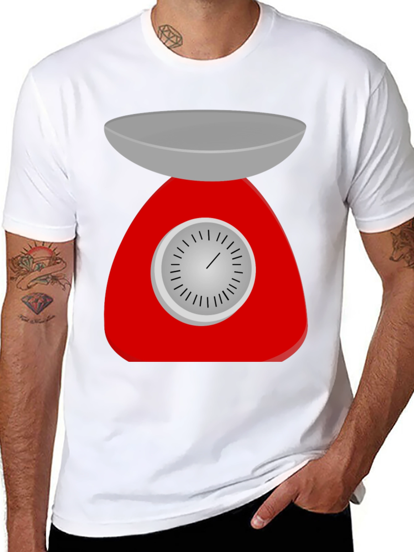 Retro Kitchen Scale Graphic Tee - Black