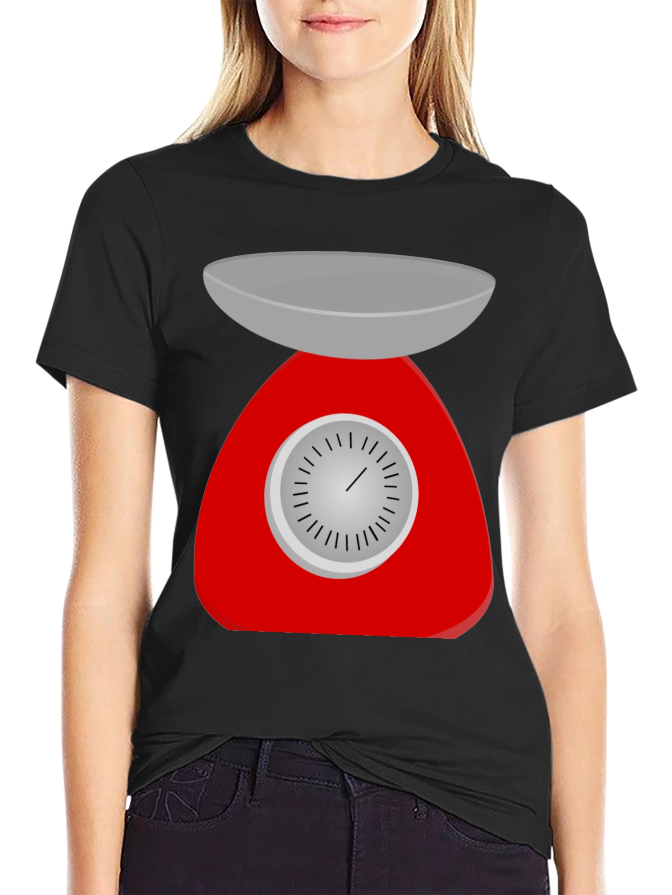 Retro Kitchen Scale Graphic Tee - Black