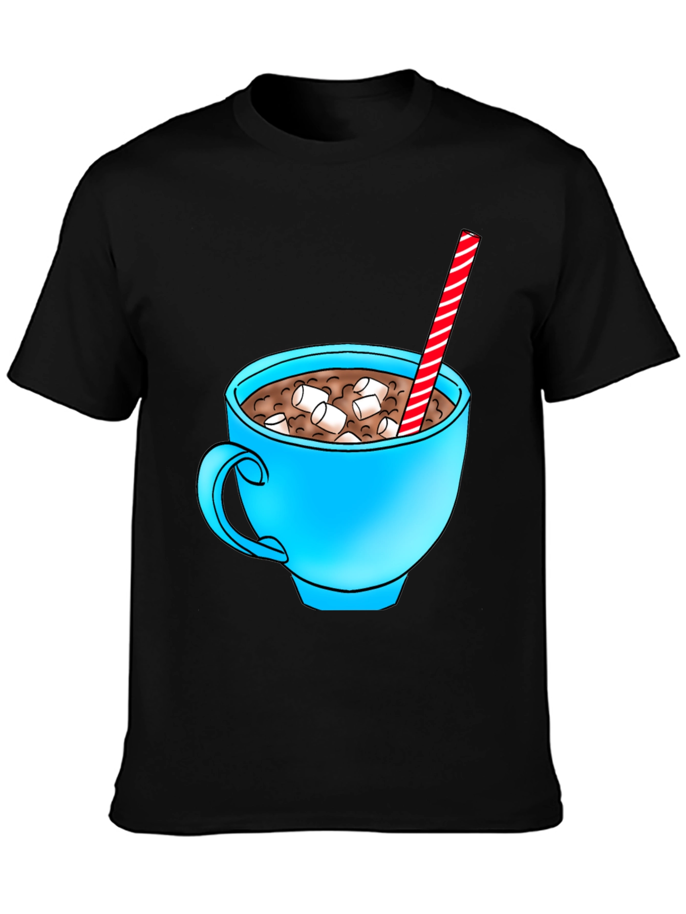 Hot Cocoa Mug Graphic Tee - Black T-Shirt