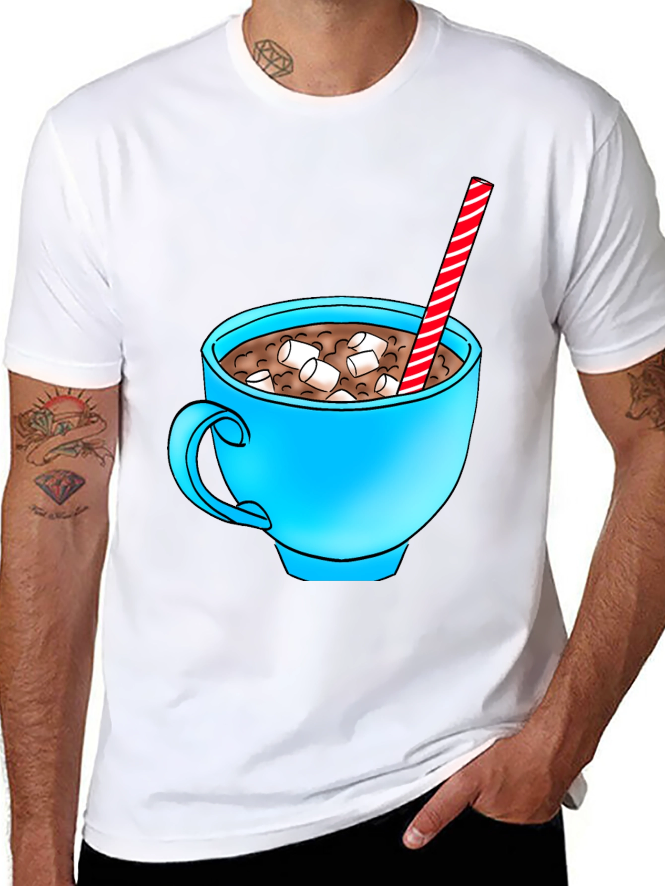 Hot Cocoa Mug Graphic Tee - Black T-Shirt
