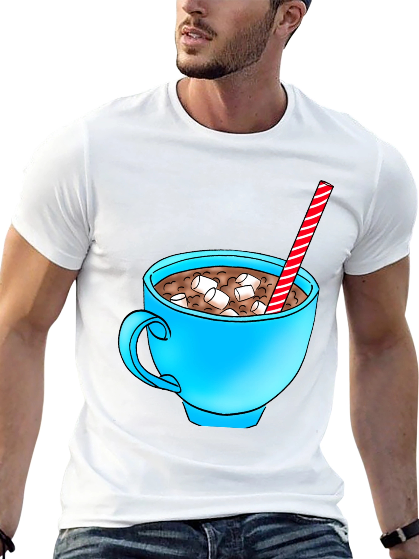 Hot Cocoa Mug Graphic Tee - Black T-Shirt