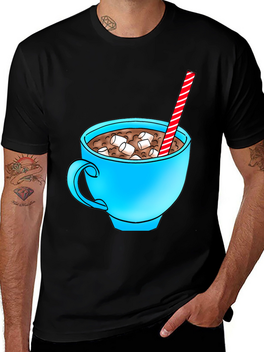 Hot Cocoa Mug Graphic Tee - Black T-Shirt