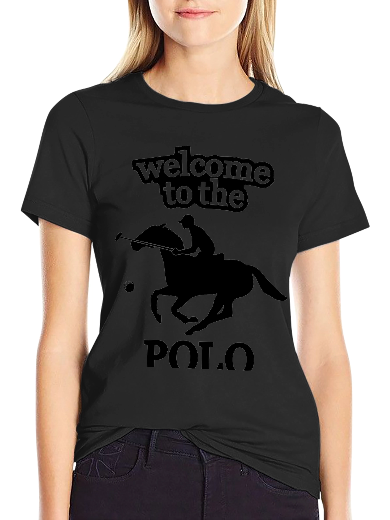 Welcome to the Polo Black Graphic T-Shirt