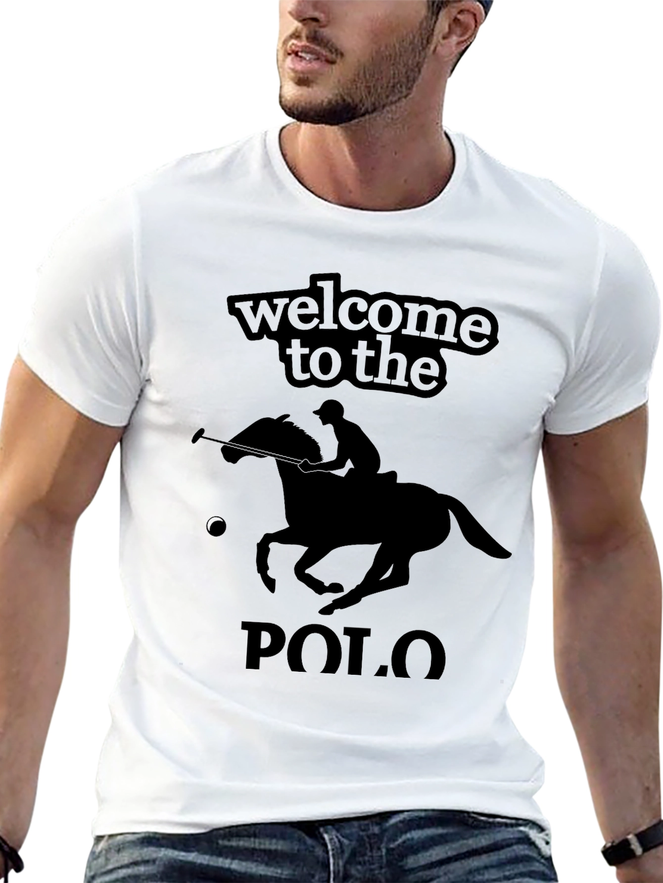 Welcome to the Polo Black Graphic T-Shirt