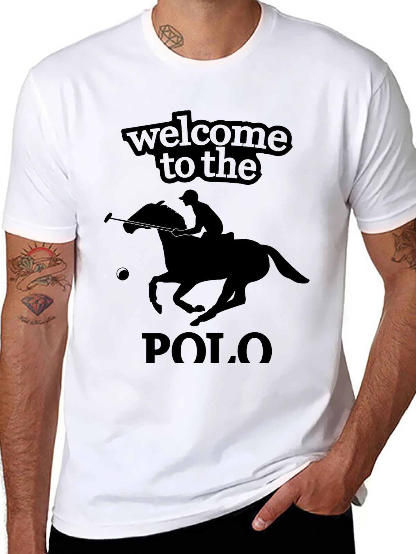 Welcome to the Polo Black Graphic T-Shirt