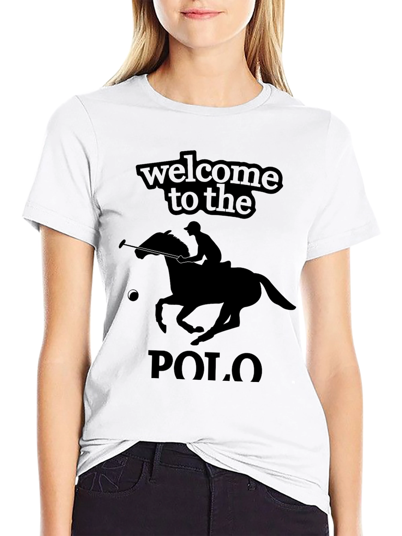 Welcome to the Polo Black Graphic T-Shirt