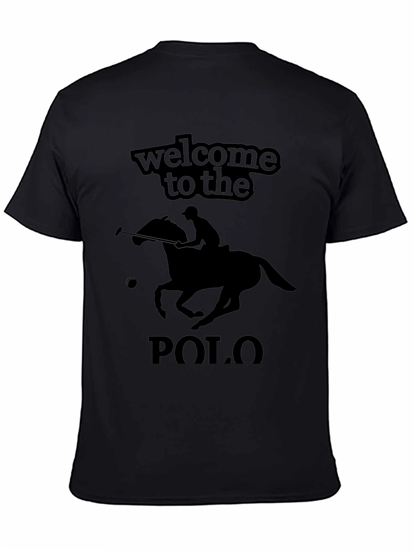 Welcome to the Polo Black Graphic T-Shirt