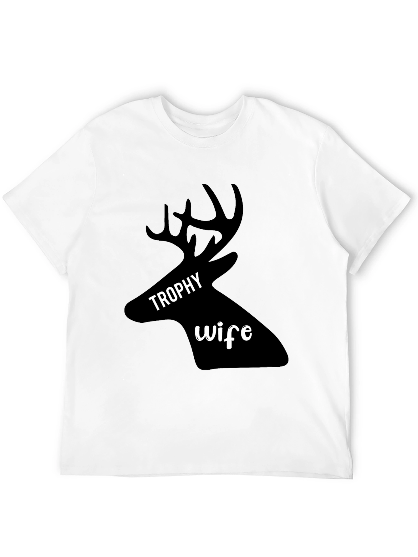 Trophy Wife Graphic Tee - Black Cotton Blend