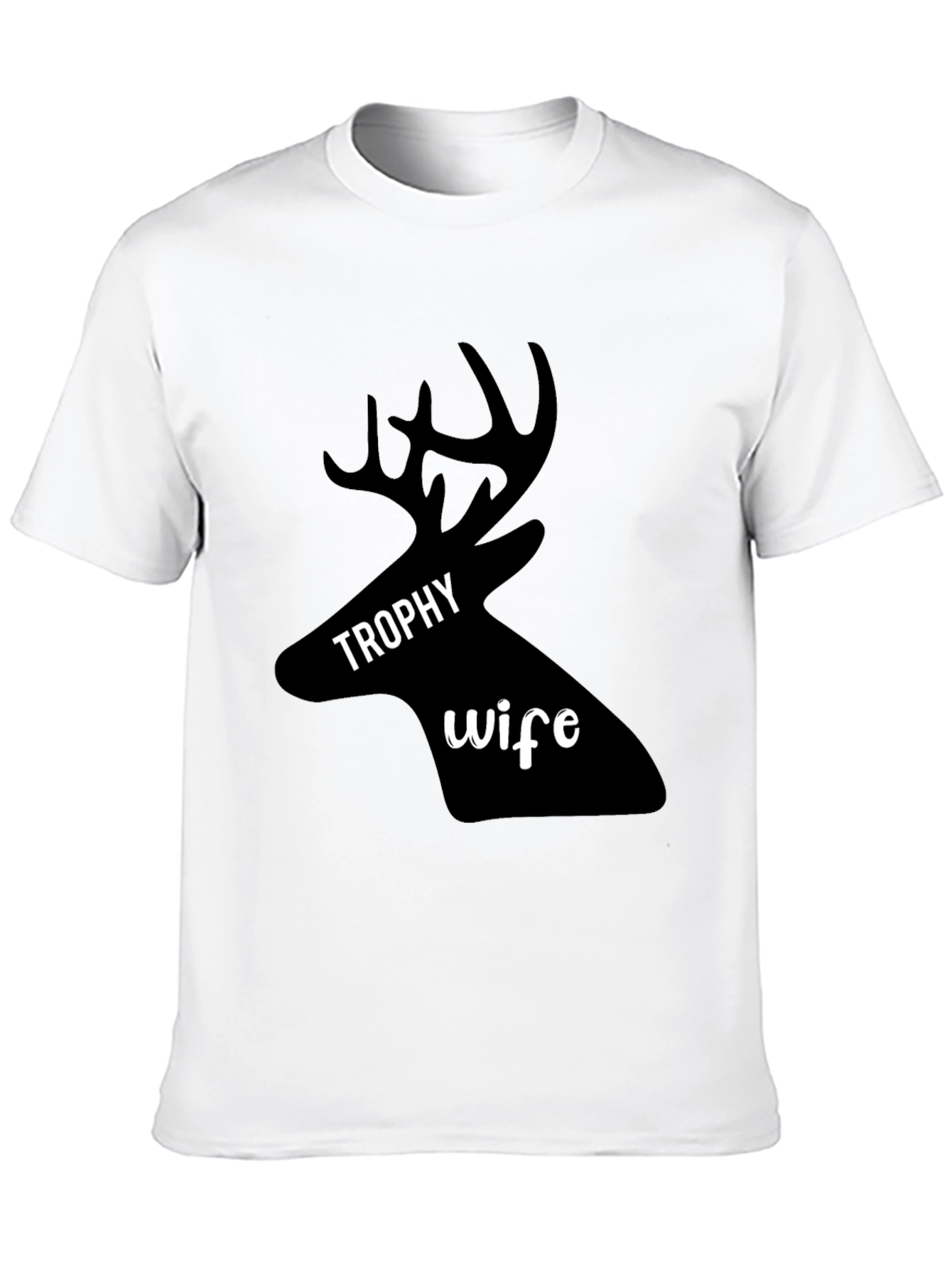 Trophy Wife Graphic Tee - Black Cotton Blend