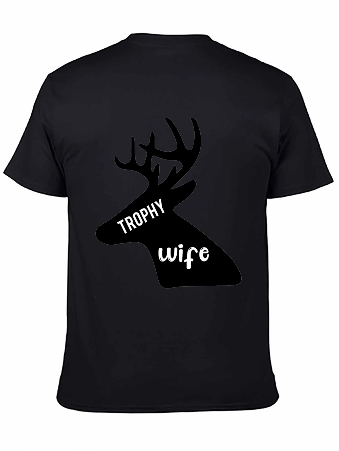 Trophy Wife Graphic Tee - Black Cotton Blend