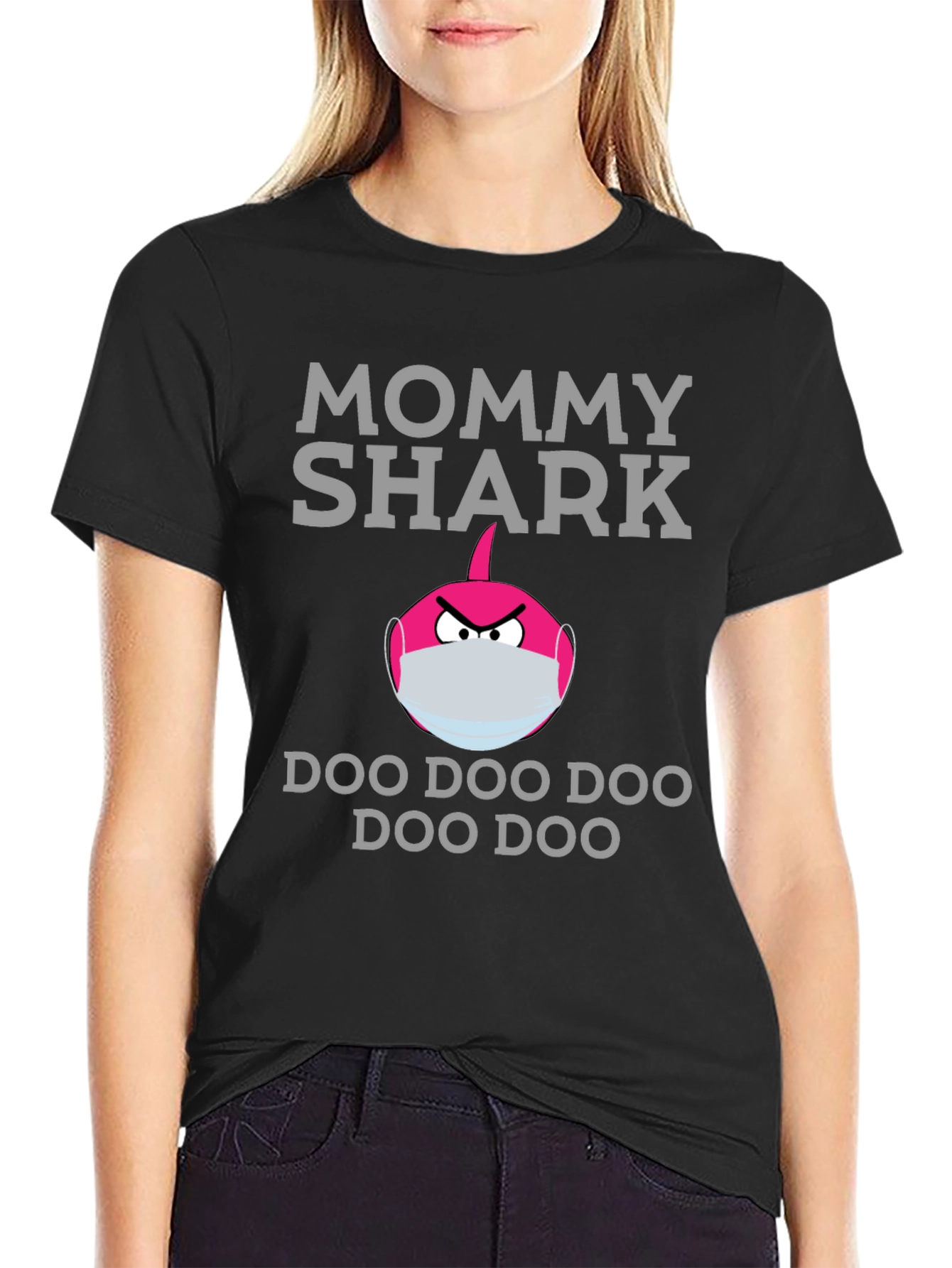 Mommy Shark Doo Doo T-Shirt - Novelty Graphic Tee
