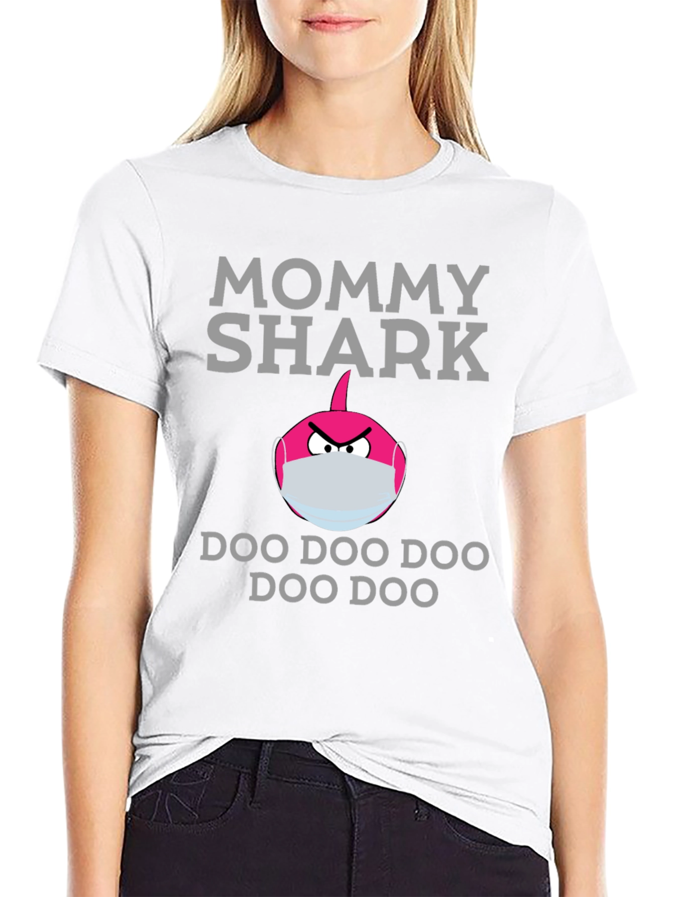 Mommy Shark Doo Doo T-Shirt - Novelty Graphic Tee