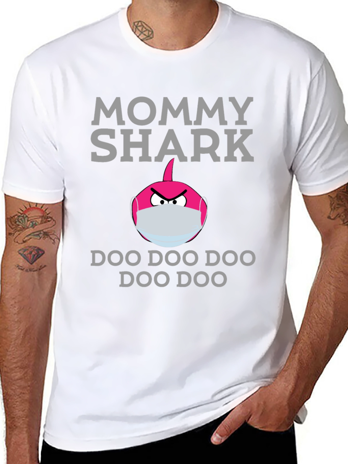 Mommy Shark Doo Doo T-Shirt - Novelty Graphic Tee