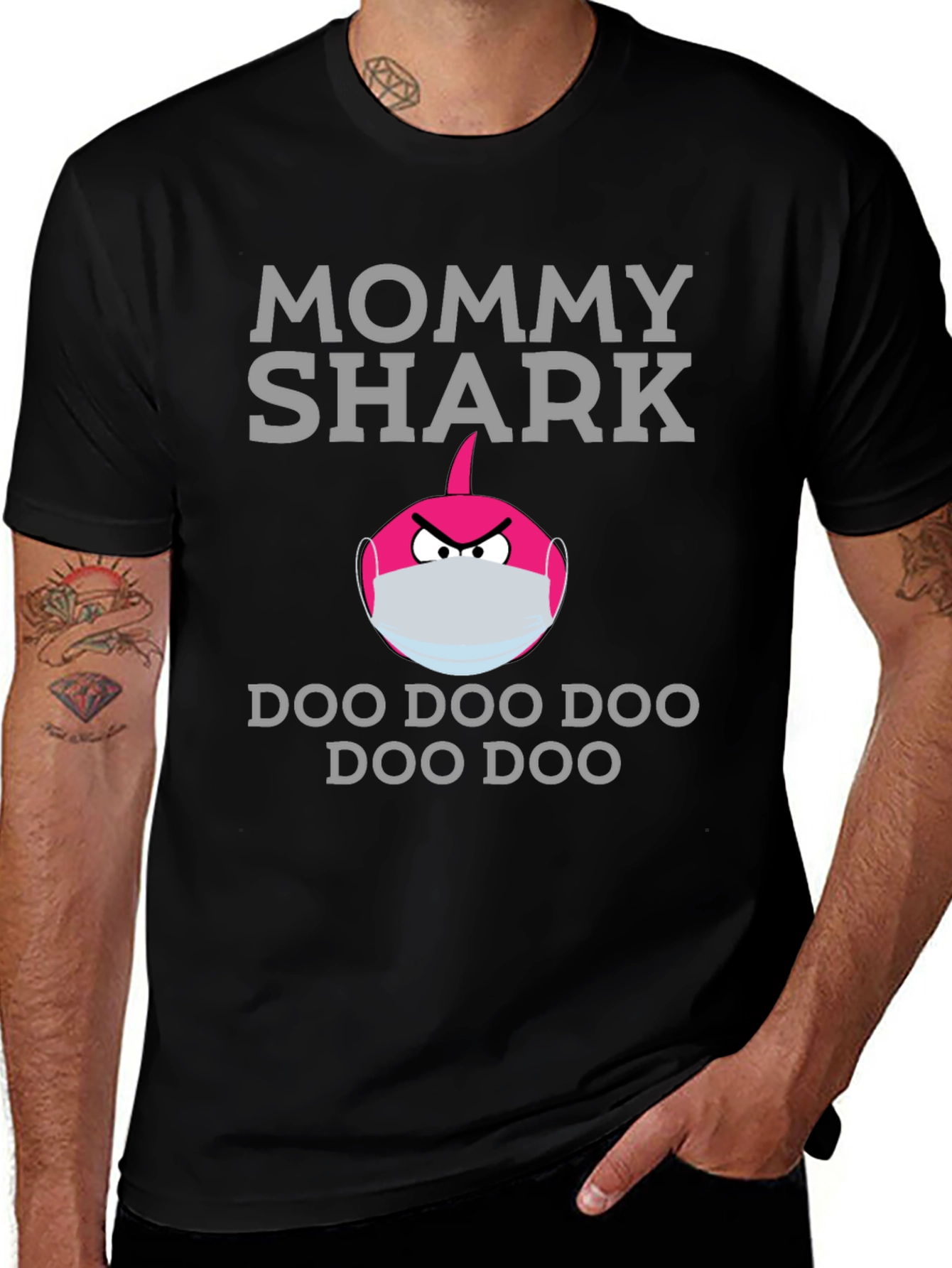 Mommy Shark Doo Doo T-Shirt - Novelty Graphic Tee