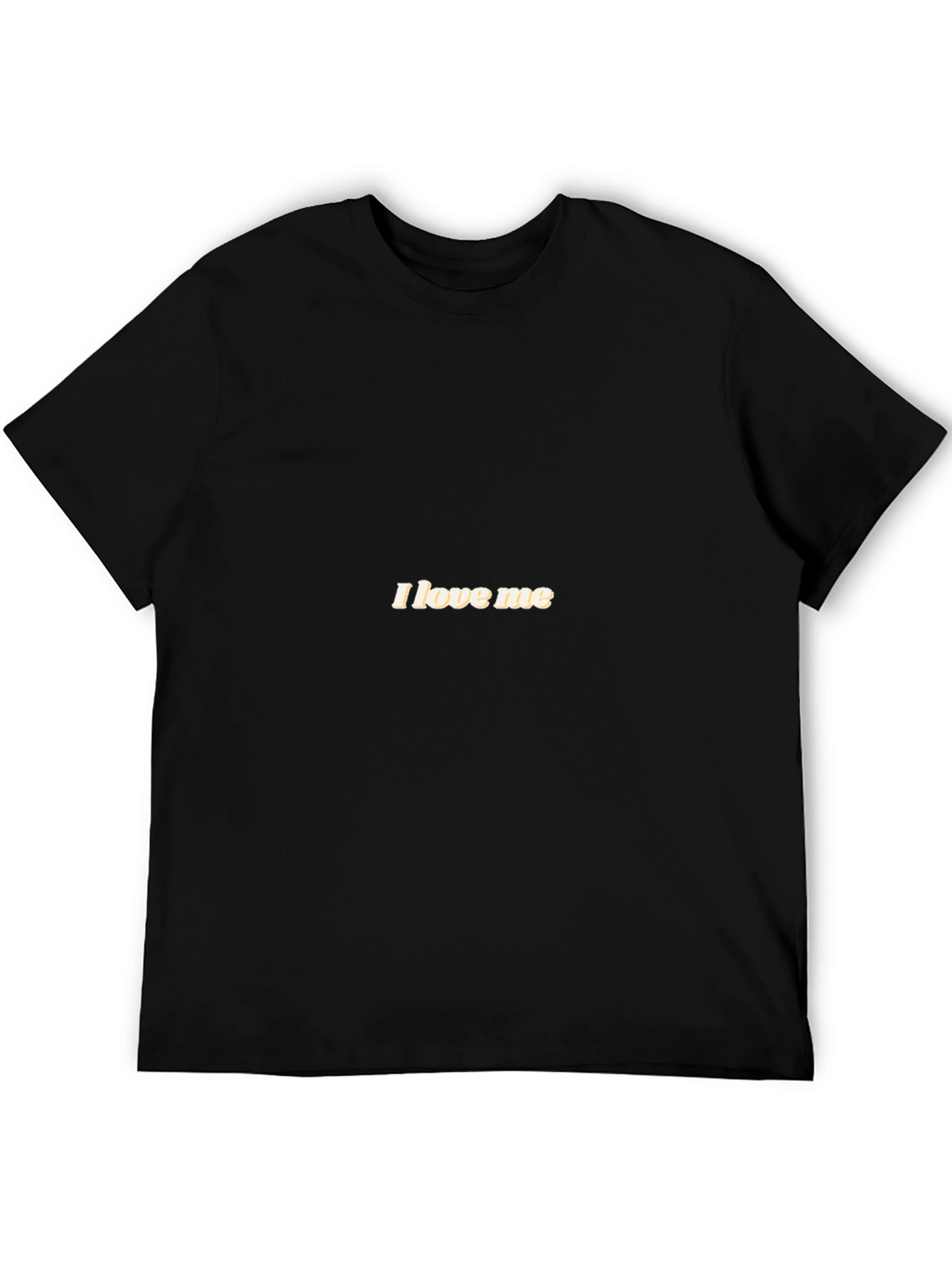 I Love Me - Black Cotton Graphic Tee