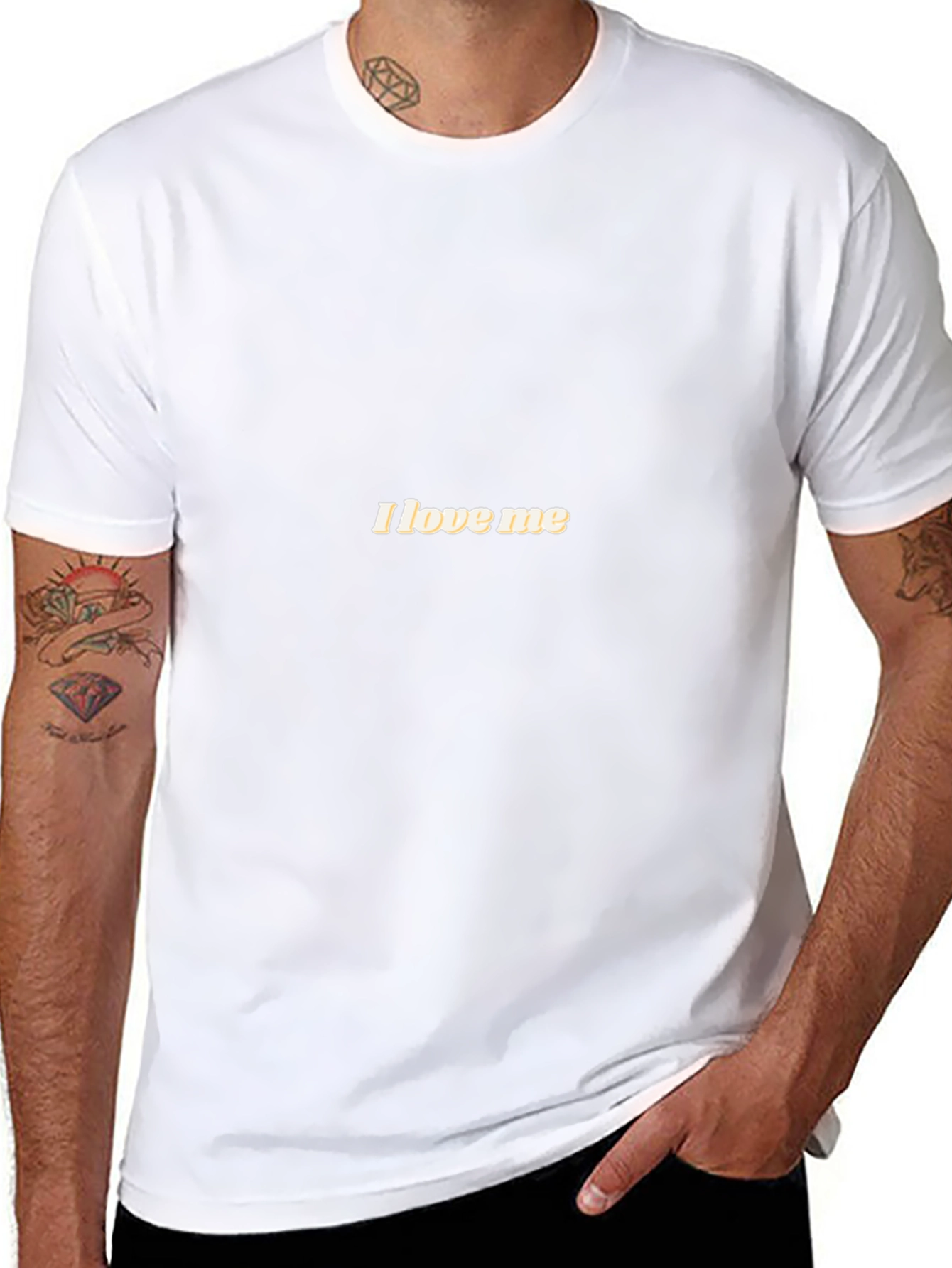 I Love Me - Black Cotton Graphic Tee