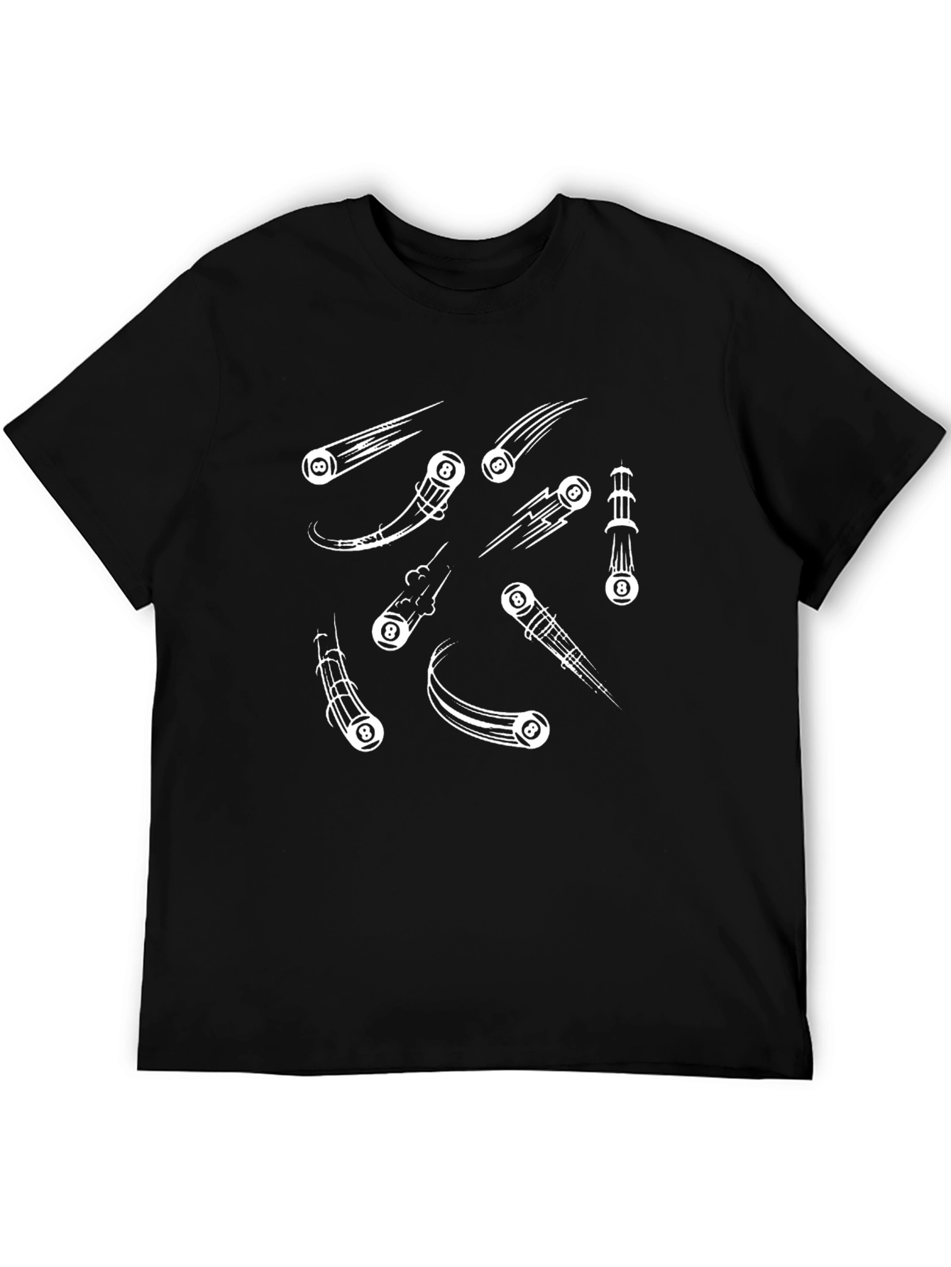 8-Ball Comet T-Shirt - Black Graphic Tee