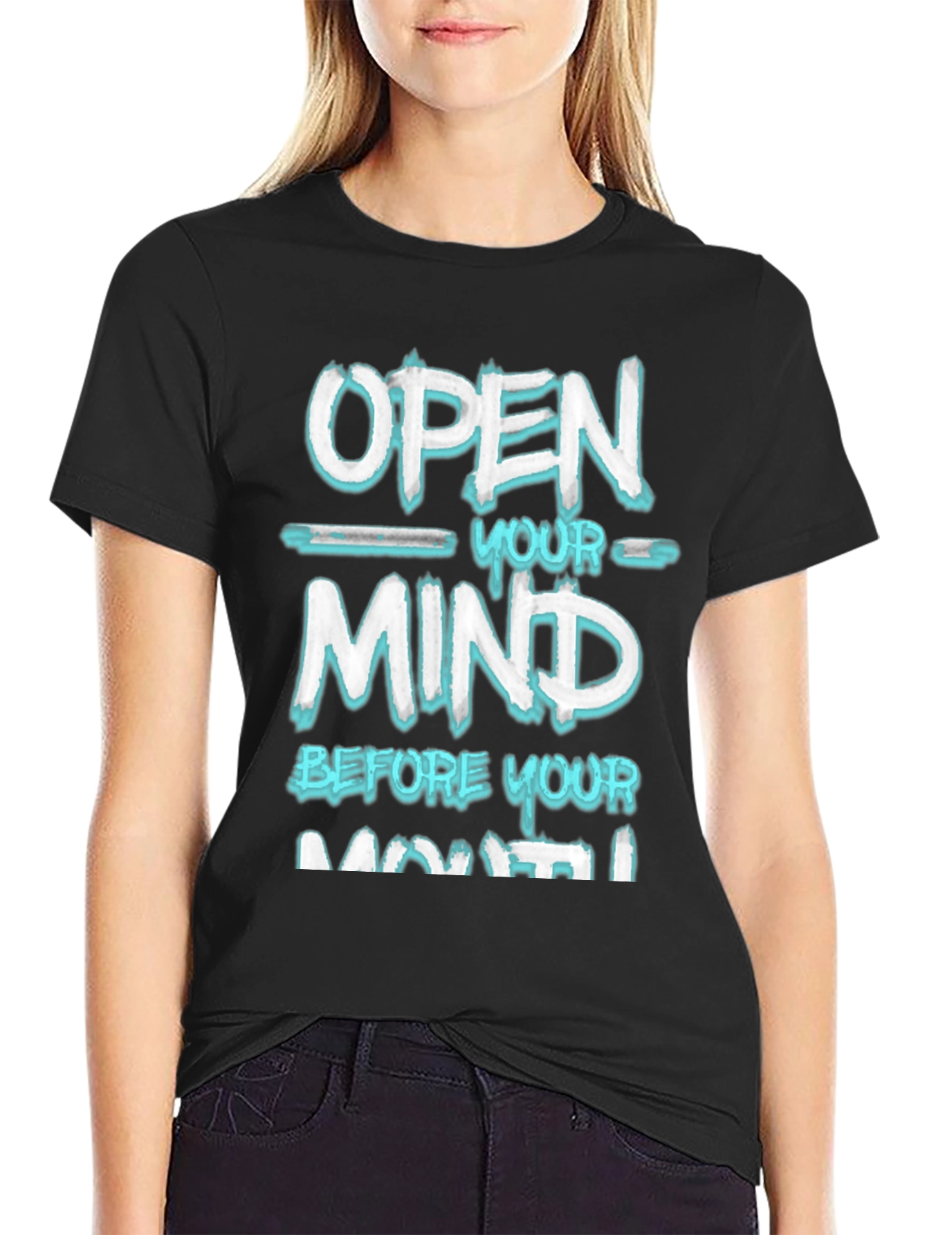 Open Your Mind Graphic Tee - Black