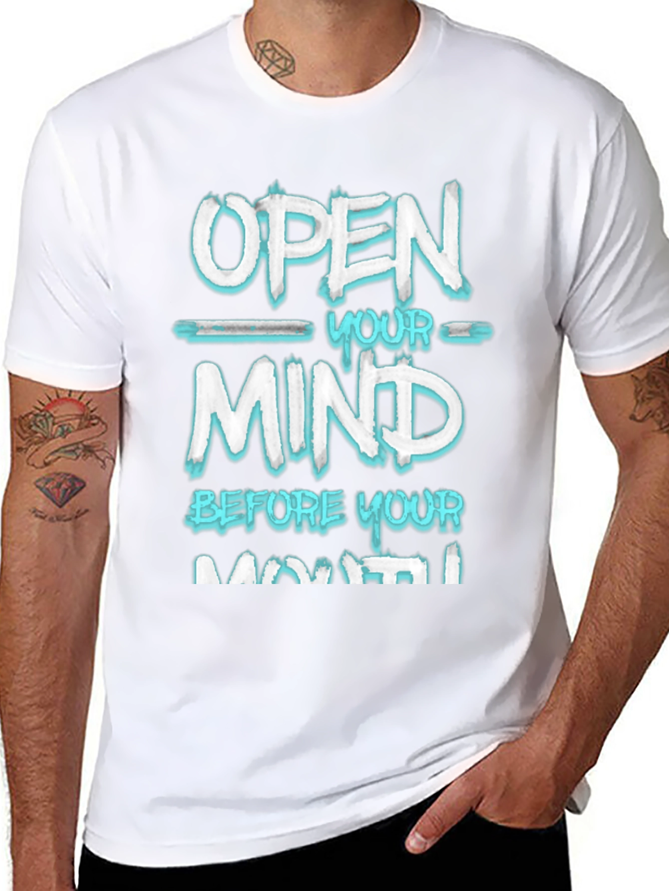 Open Your Mind Graphic Tee - Black