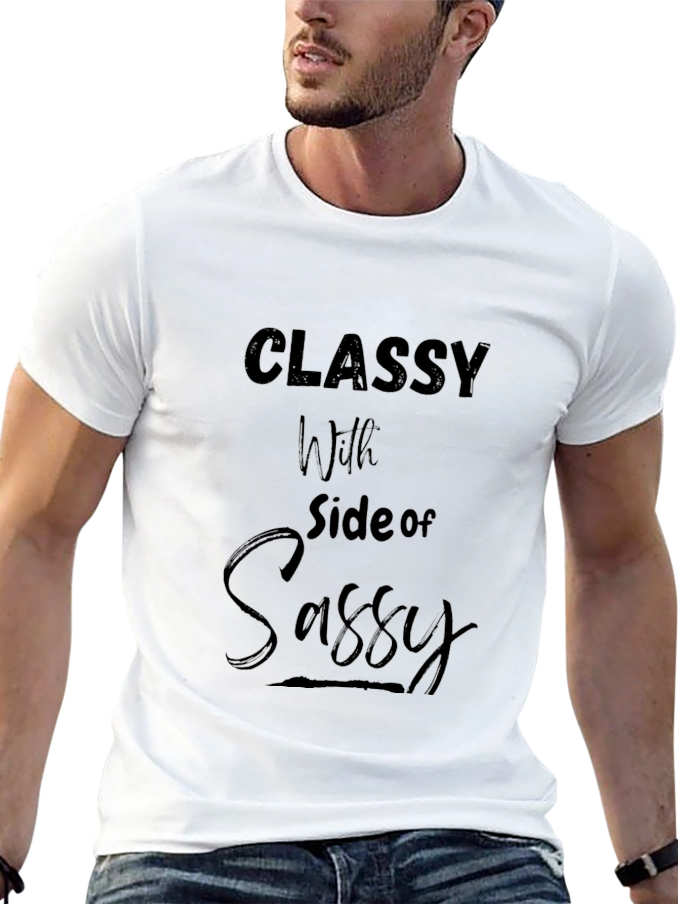 Classy with Side of Sassy Black Graphic Tee
