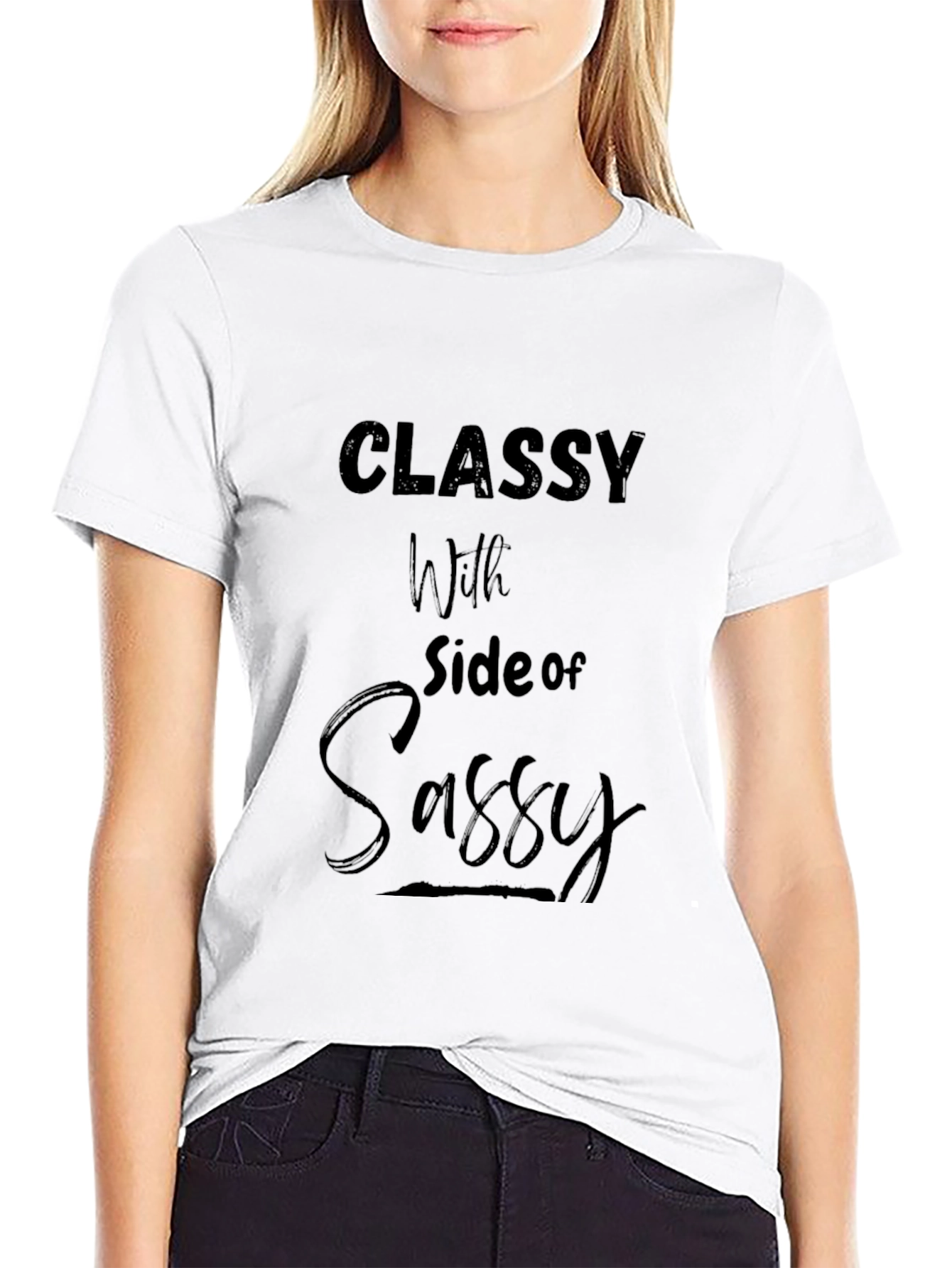 Classy with Side of Sassy Black Graphic Tee