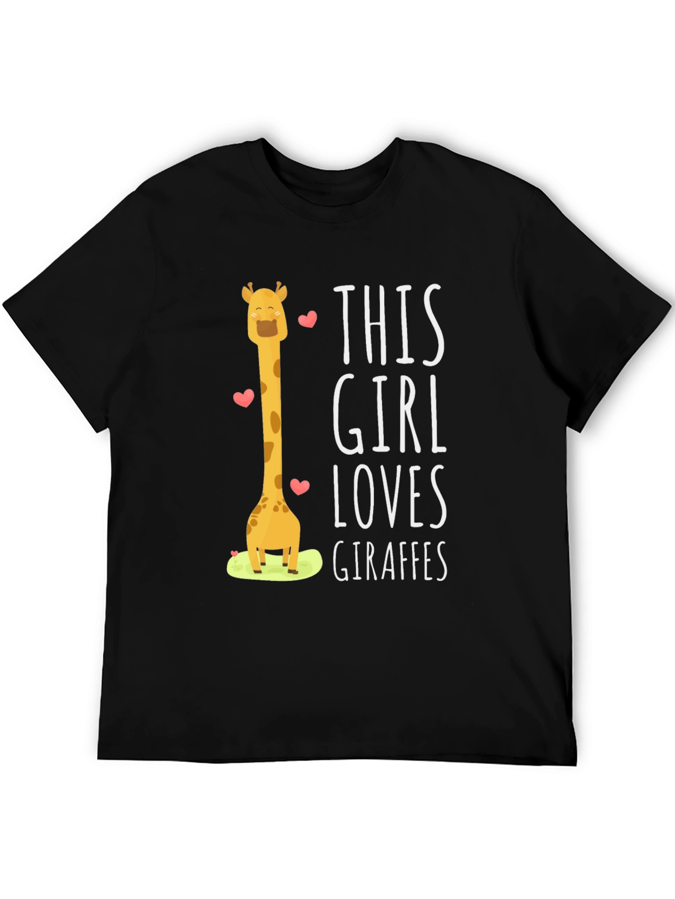Giraffe Lover Black T-Shirt