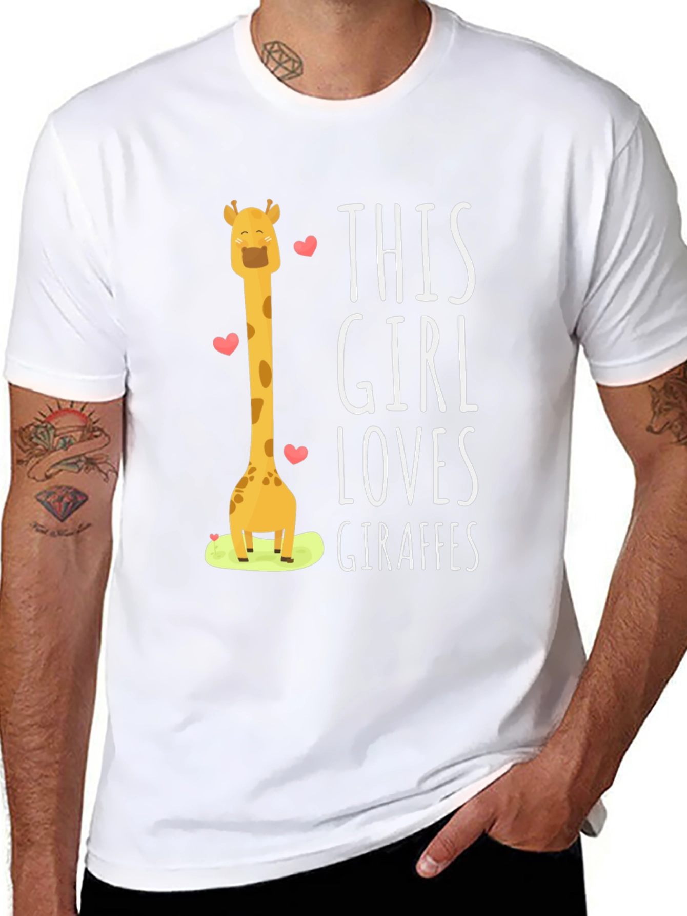 Giraffe Lover Black T-Shirt