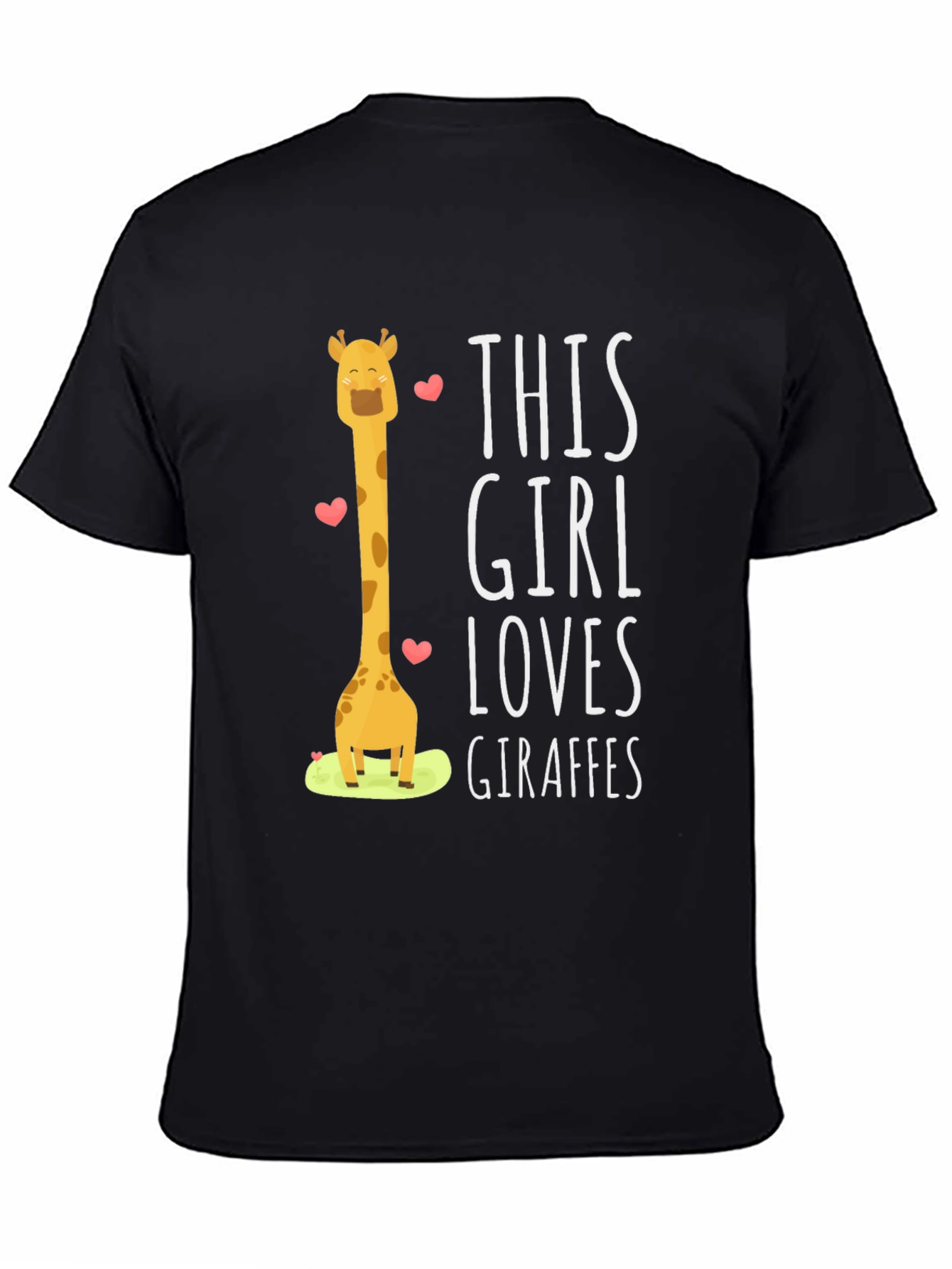 Giraffe Lover Black T-Shirt