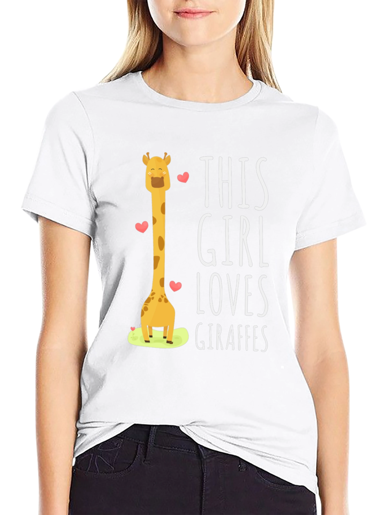 Giraffe Lover Black T-Shirt