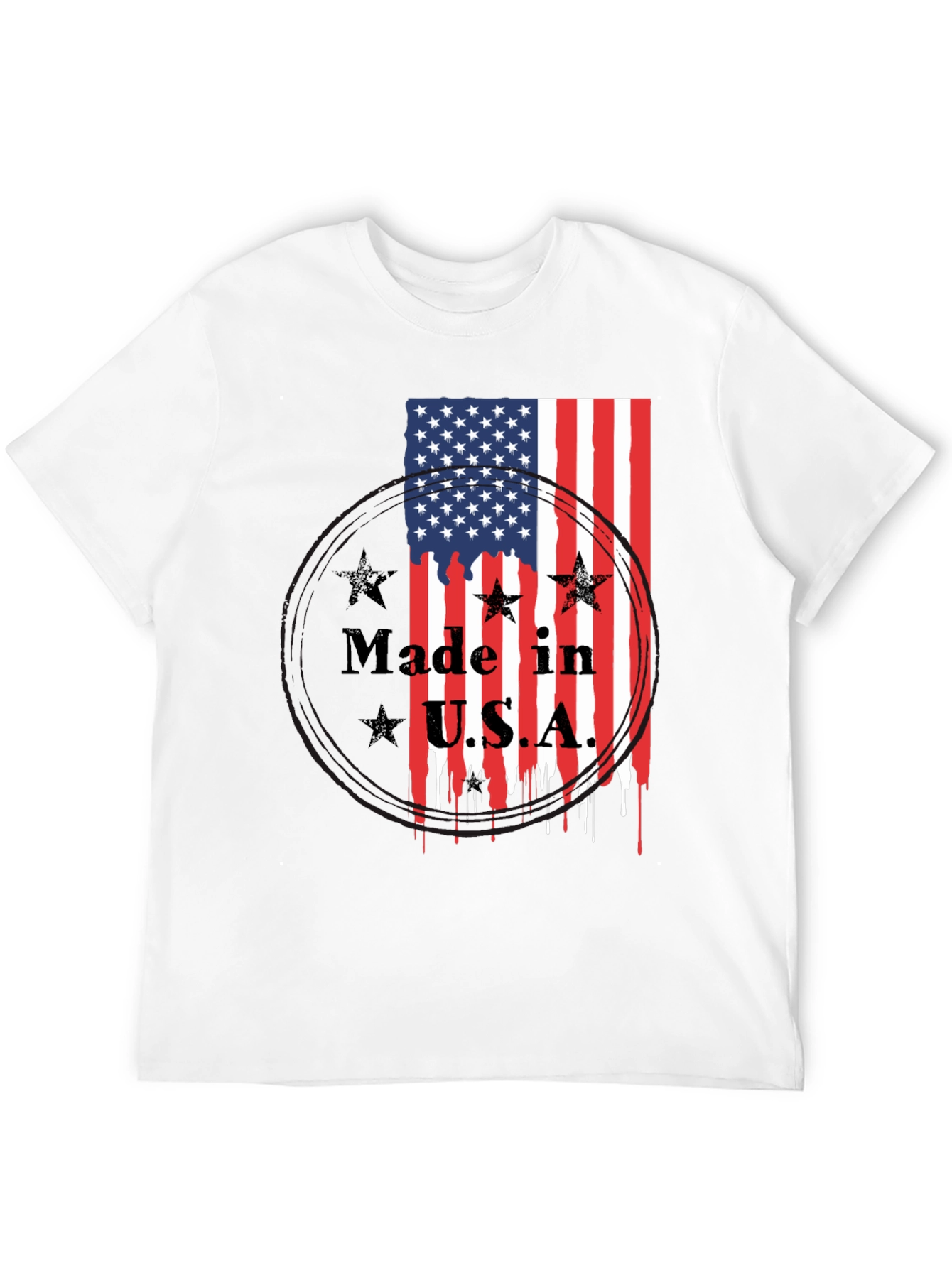 Made in USA American Flag Graphic T-Shirt
